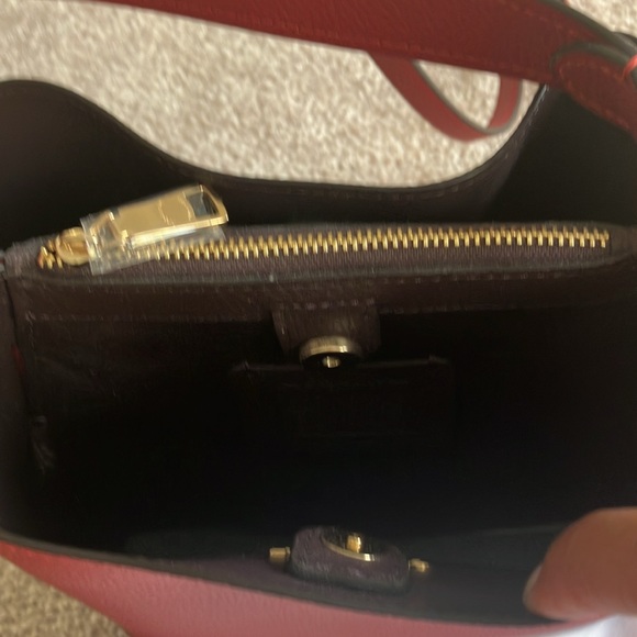 Coach Small Town Bucket Bag In Red Leather - Picture 5 of 5